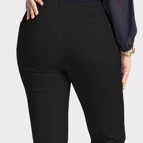OLGYN Women’s Stretch Black Plus Size Black Pant - Picture 4 of 5